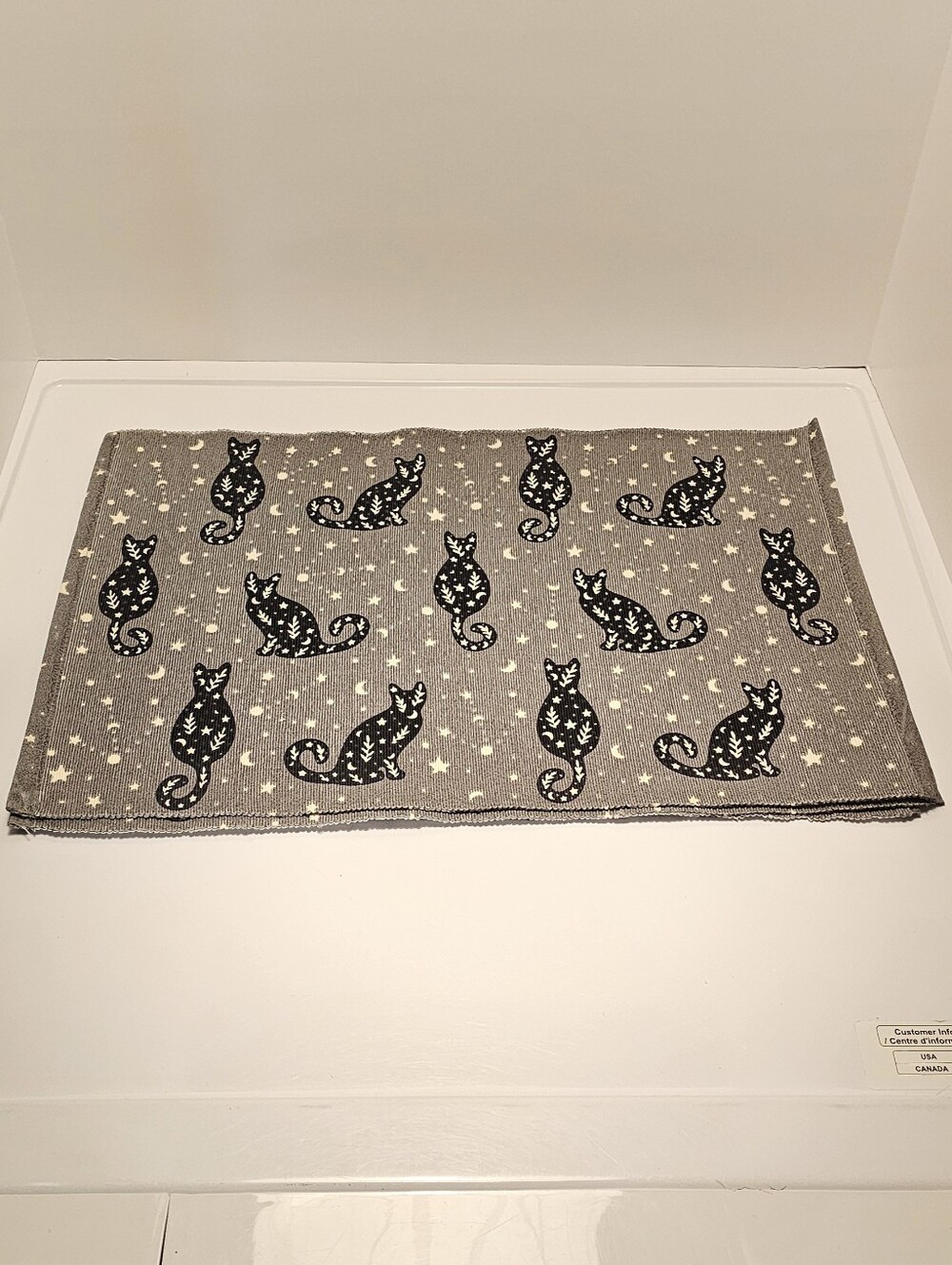 Rachel Zoe Set of 4 Black Cat Placemats